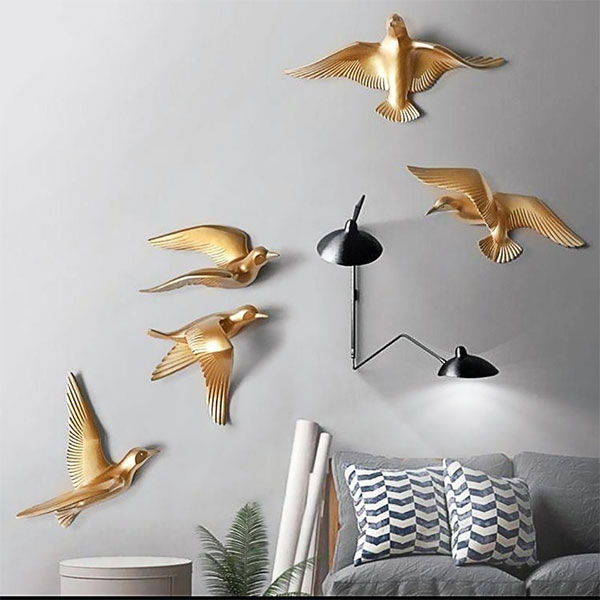 Wall Mounted Flying Birds Statues